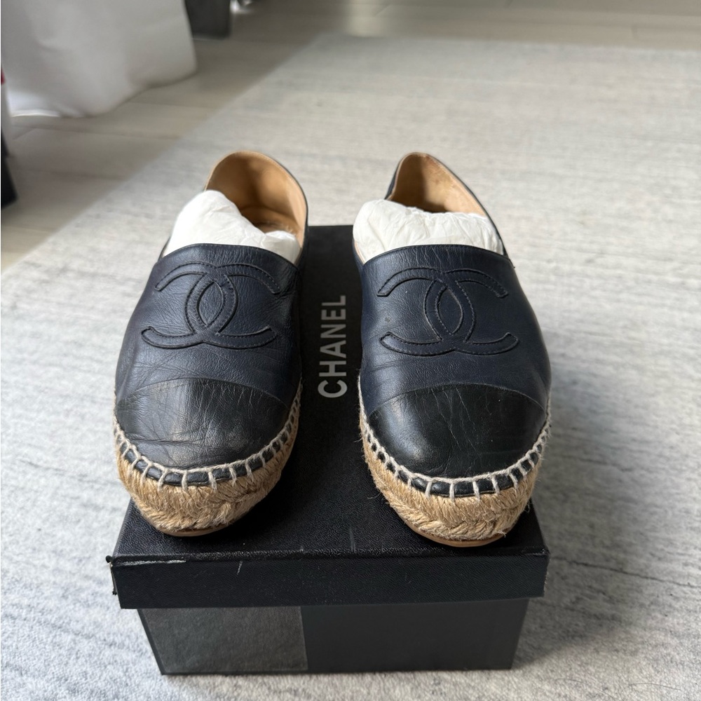 Chanel Black Espadrille Shoes for Women